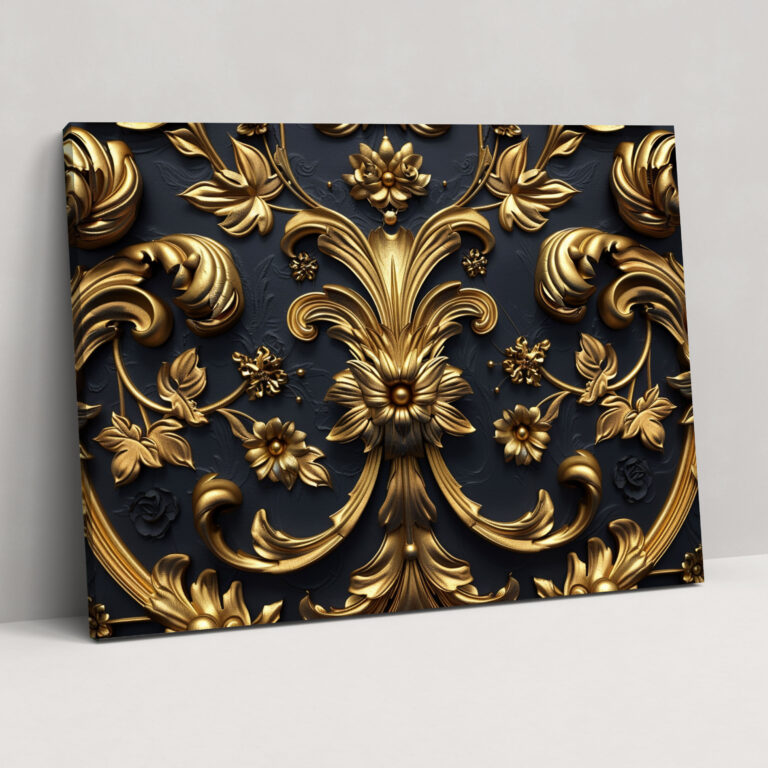 Luxurious Baroque Gold Canvas Print - Baroque, Canvas, Canvas Print, Wall Art