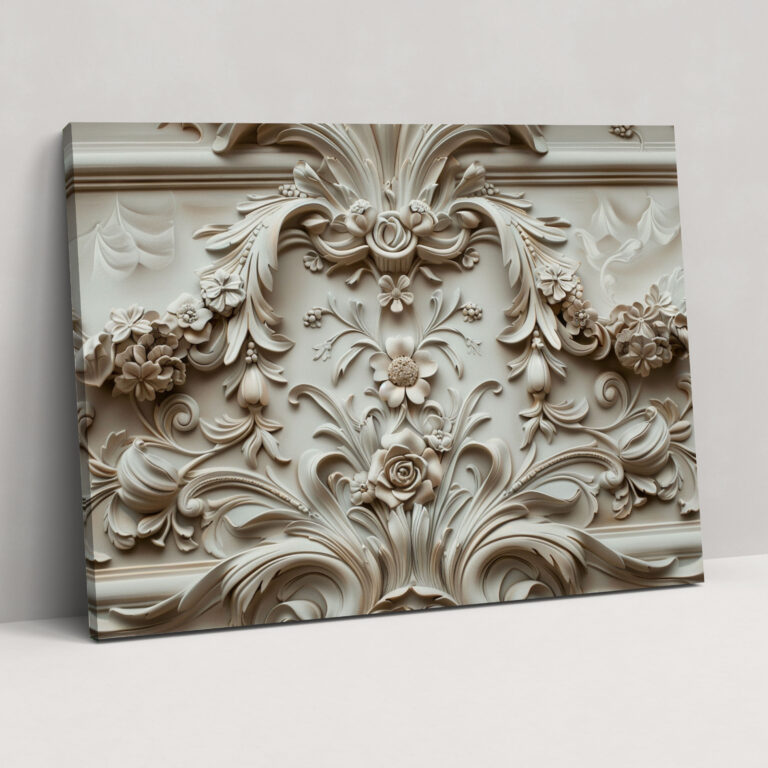 Baroque Floral And Foliage Wall Decoration - Baroque, Home Decoration, Wall Art, Wall Decoration