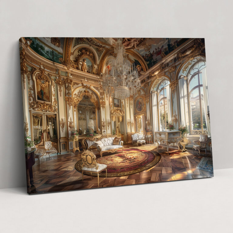 Baroque Style Painting Canvas Wall Art - Baroque, Luxurious Palace, Canvas Wall Art, Baroque Style Painting