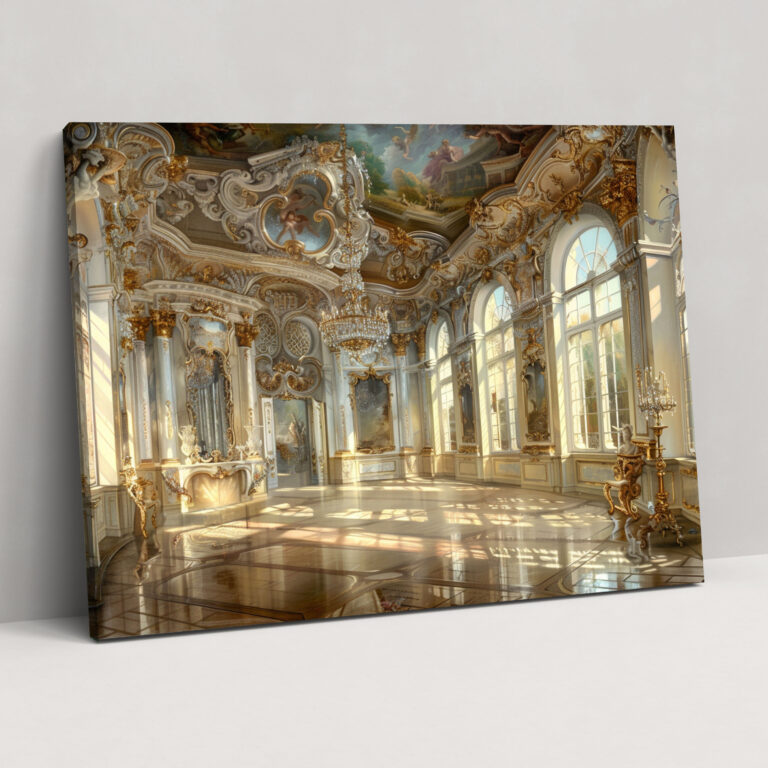 Lavish Ballroom Wall Art - Baroque, Baroque Style Painting, Wall Decoration, Canvas Wall Art