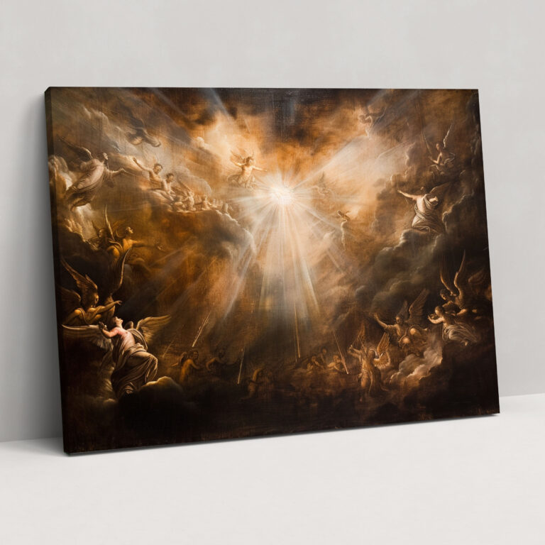 Heavenly Angels Wall Decoration - Baroque, Home Decoration, Baroque Style Painting, Canvas Wall Art
