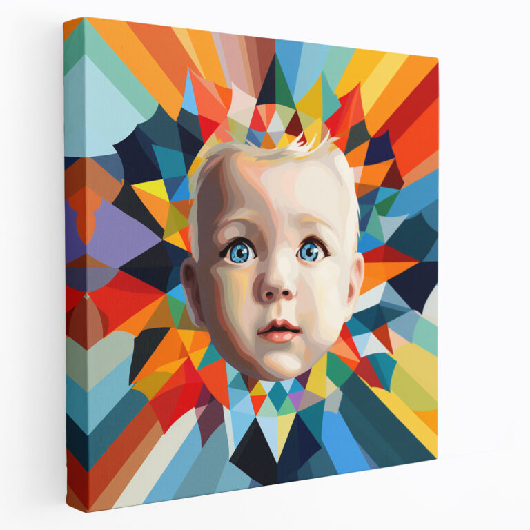 Born Wall Decoration - Born, Baby's Face, Born, Wall Decoration