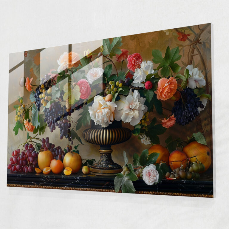 Caravaggio Style Glass Print - Caravaggio, Still Life Art, Caravaggio Style, Glass Wall Art