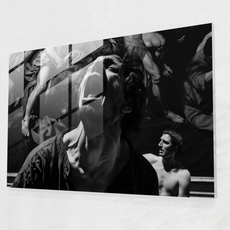 Caravaggio Style Wall Decoration: Dramatic Gestures - Caravaggio, Glass Art, Glass Print, Wall Decoration