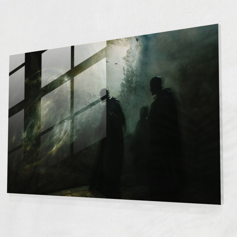 Caravaggio Style Home Decoration - Religious Figures In Dark Room - Caravaggio, Home Decoration, Glass Print, Dramatic Lighting