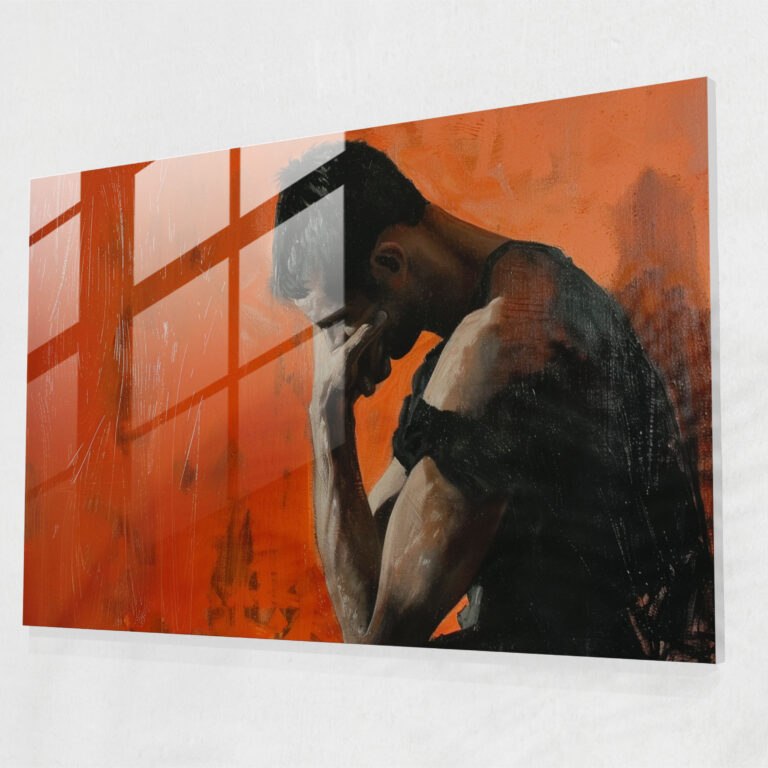 Caravaggio Style Wall Decoration - Figure In Solitude - Caravaggio, Wall Decoration, Contrasting Colors, Caravaggio Style