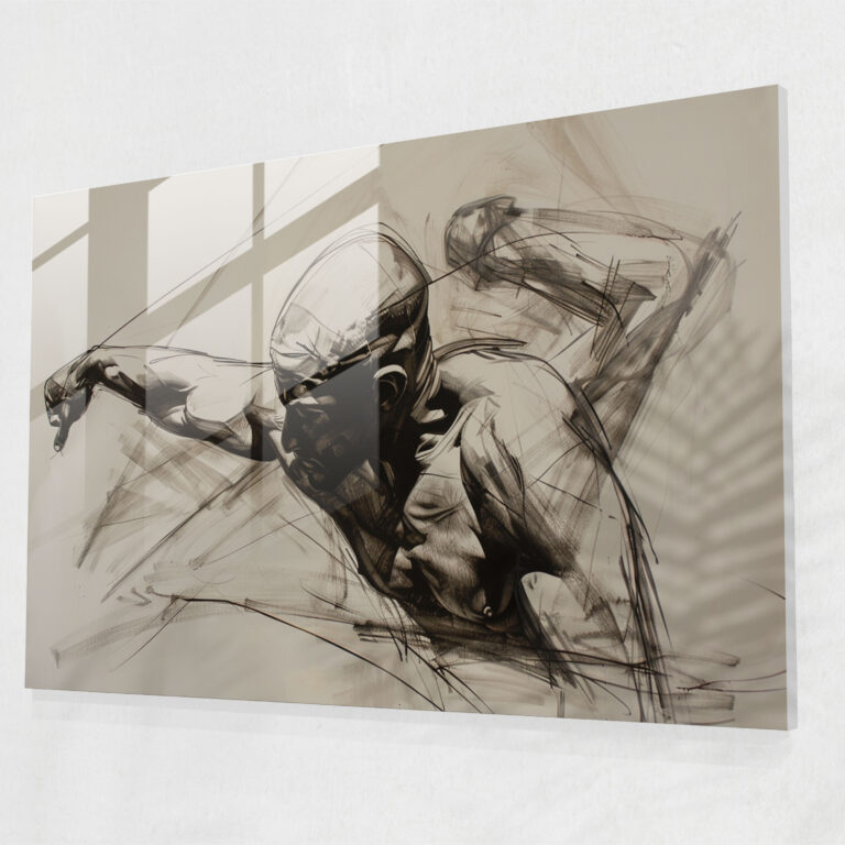 Caravaggio Style Glass Wall Art: Figure In Action - Caravaggio, Caravaggio Style, Glass Print, Glass Wall Art