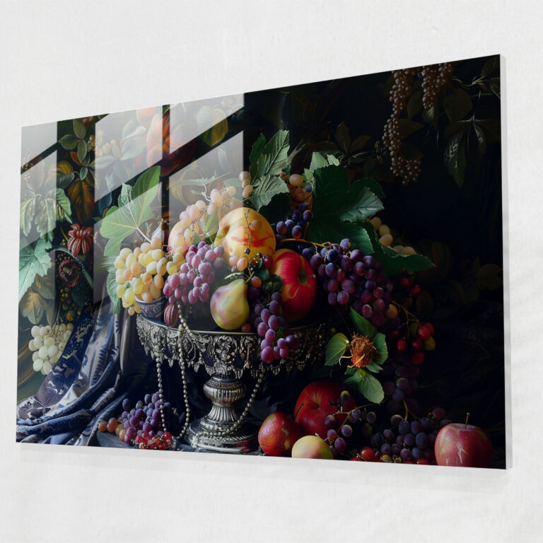 Luxurious Still Life Caravaggio Style Glass Print - Caravaggio, Glass Wall Art, Glass Print, Wall Decoration