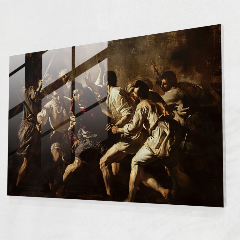 Historical Event Caravaggio Style Glass Wall Art - Caravaggio, Caravaggio Style, Modern Art, Home Decoration