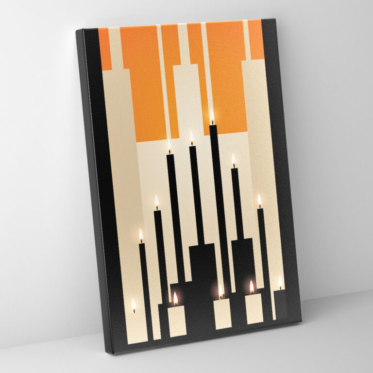 Candle Canvas Print - Modern Geometric Wall Art - Candle, Elegance And Sophistication, High Quality Canvas Print, Home Decoration