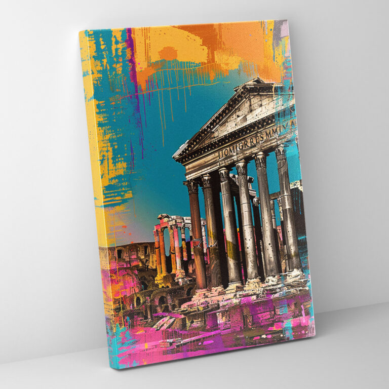 Roman Pop Graffiti Canvas Print - Classicism And Popart, Wall Art, Canvas Print, Roman Pop Graffiti