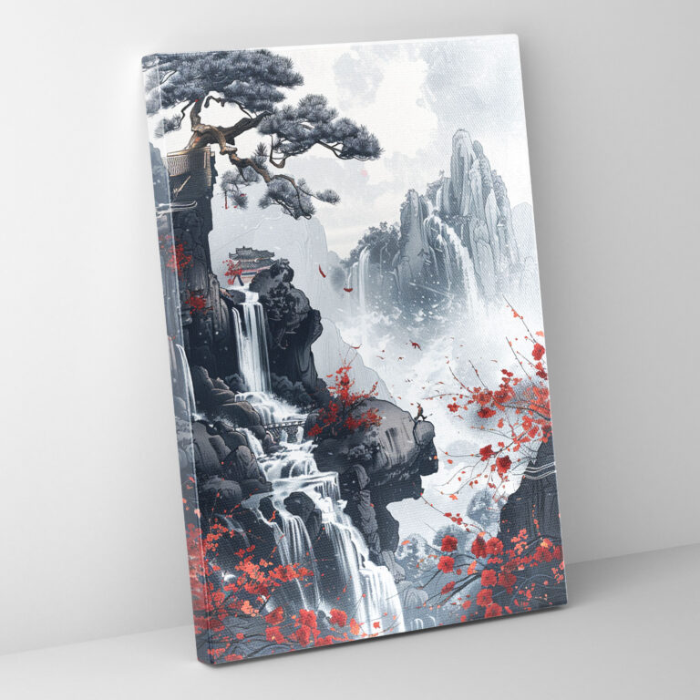 Pop Art Chinese Landscape Canvas Print - Classicism And Popart, Wall Art, Pop Art Chinese Landscape, Canvas Print
