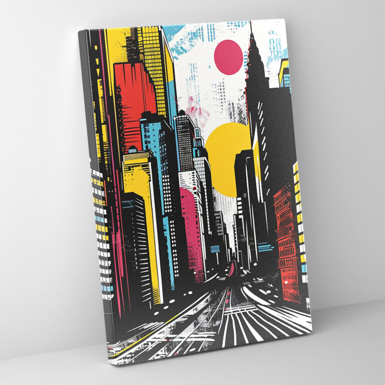 Pop Art Cityscape Wall Decoration - Classicism And Popart, Wall Decoration, Canvas Wall Art, Combine Classicism With Pop Art