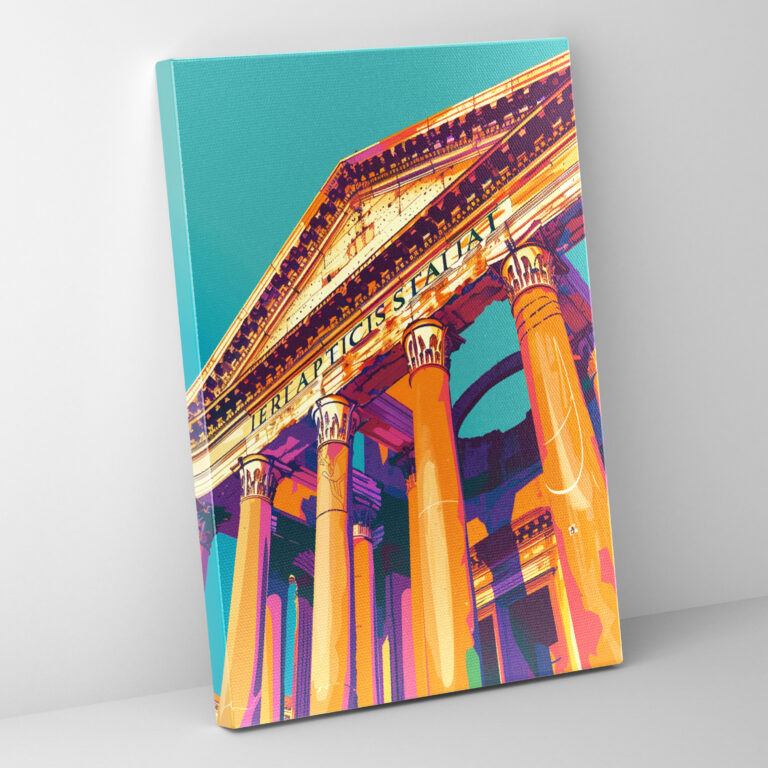 Pop Art Roman Architecture Wall Decoration - Classicism And Popart, Canvas, Classicism, Pop Art