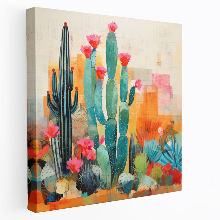 Captivating Cactus Wall Art - Cactus, Captivating, Abstract, Canvas