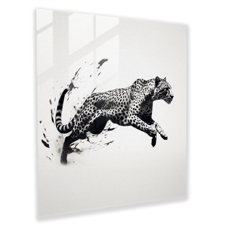 Cheetah Home Decoration - Cheetah, Glass Wall Art, Wall Decoration, Cheetah
