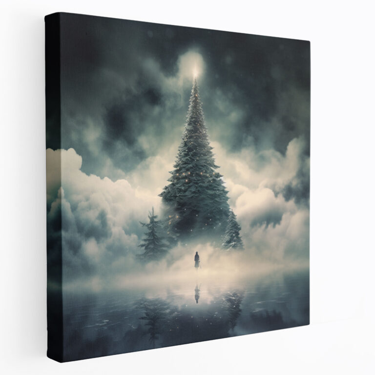 Floating Christmas Tree Canvas Print - Christmas, Wall Art, Canvas, Canvas Wall Art