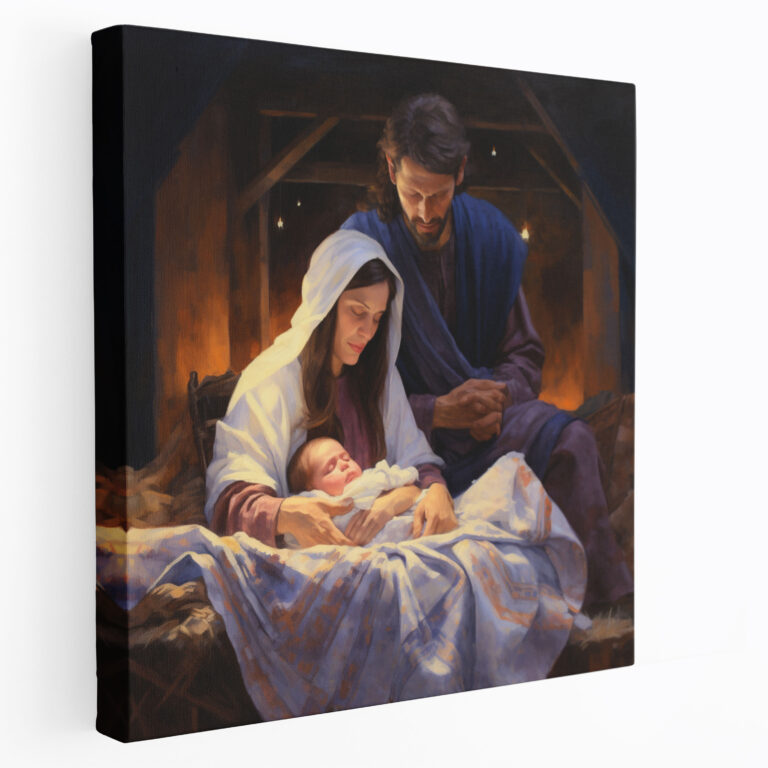 Christmas Nativity Acrylic Canvas Print - Christmas, Christmas, Canvas, Canvas Wall Art