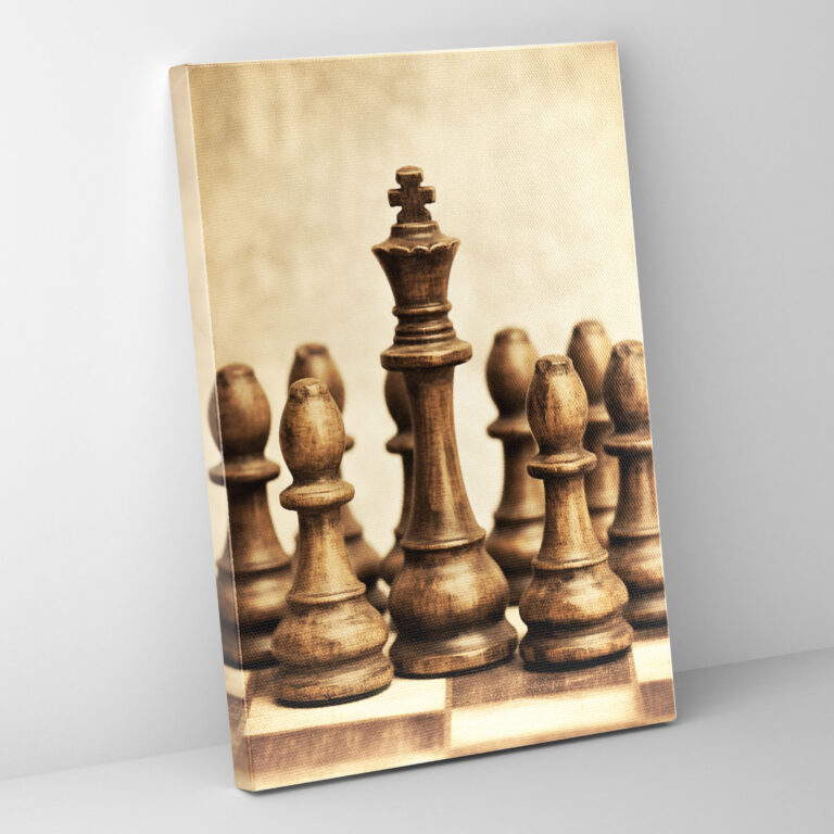 Vintage Chess Scene Wall Art - Chess, Wall Decoration, Canvas Wall Art, Wall Art