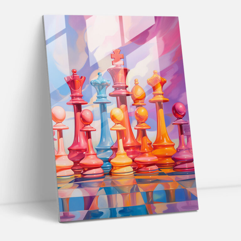 Chess Glass Wall Art - Chess, Dynamic And Fluid, Home Decoration, Glass Art