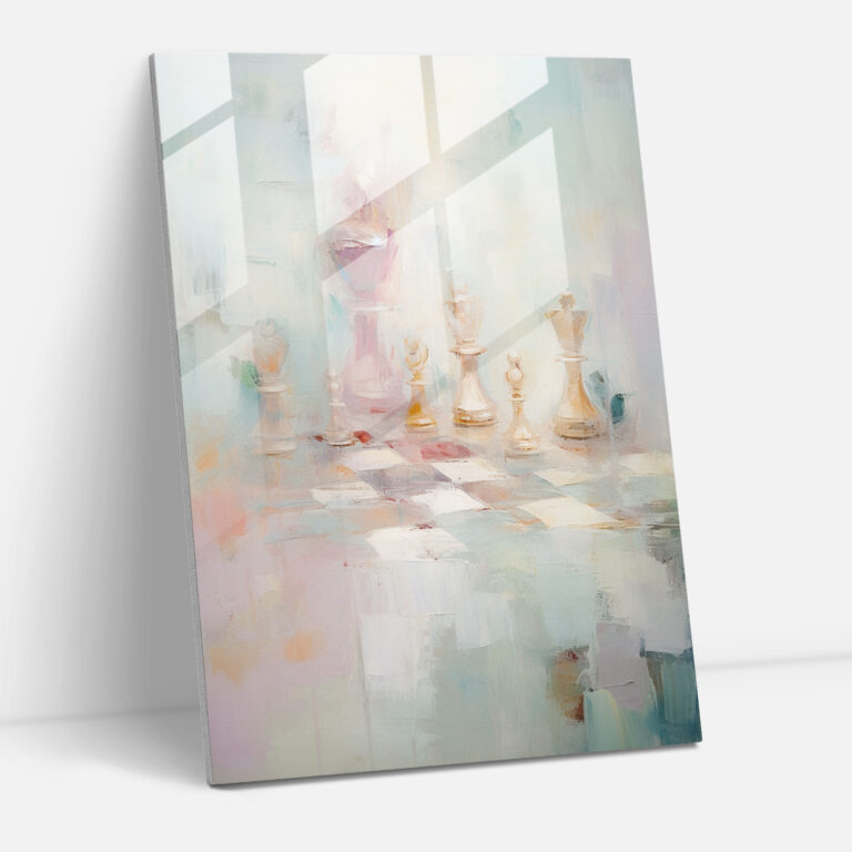 Chess Glass Print Decoration - Chess, Modern Art, Chess, Tranquility