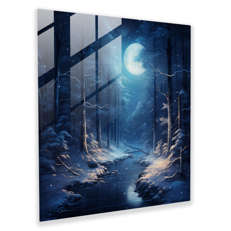 Winter Wonderland Glass Print - Christmas, Glass Print, Gleaming Icicles, Wall Decoration