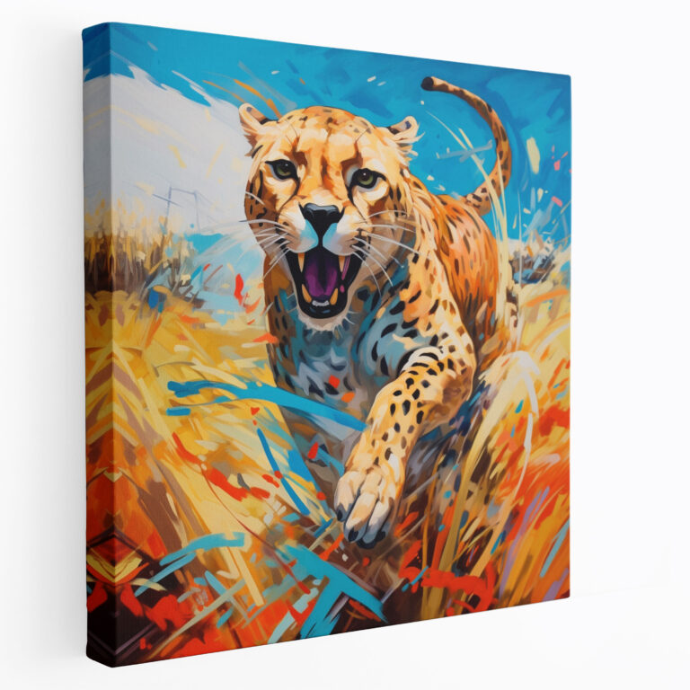 Cheetah Canvas Print - Abstract Cheetah Wall Art - Cheetah, Wall Art, Home Decoration, Wall Decoration