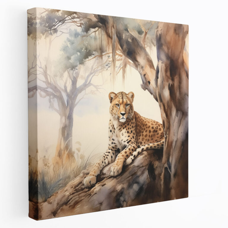 Cheetah Canvas Print - Serene Cheetah Wall Art - Cheetah, Cheetah, Wall Art, Home Decoration