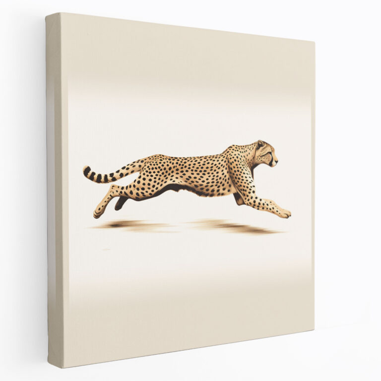 Cheetah Canvas Print - Minimalist Cheetah Wall Art - Cheetah, Wall Decoration, Modern And Minimalist, Speed And Agility