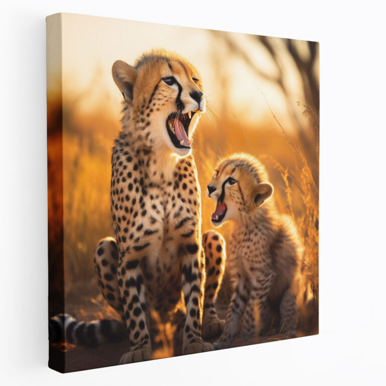 Cheetah Wall Art - Loving Cheetah Canvas Print - Cheetah, Canvas Print, Home Decoration, Bond And Love