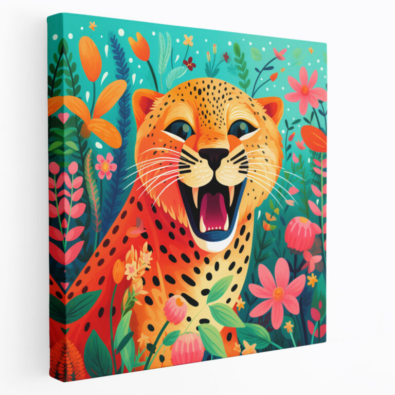 Cheetah Canvas Print - Whimsical Cheetah Wall Art - Cheetah, Joy And Playfulness, Cheetah, Wall Decoration