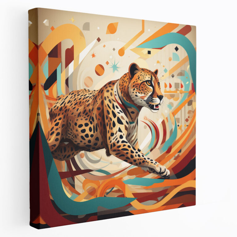 Cheetah Canvas Print - Abstract Cheetah Wall Art - Cheetah, Canvas, Abstract Cheetah Wall Art, Canvas Wall Decoration