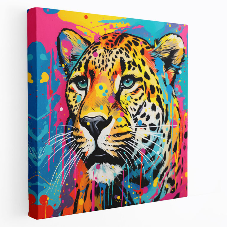 Cheetah Canvas Print - Pop Art Cheetah Wall Art - Cheetah, Canvas Wall Decoration, Canvas, Canvas Wall Art