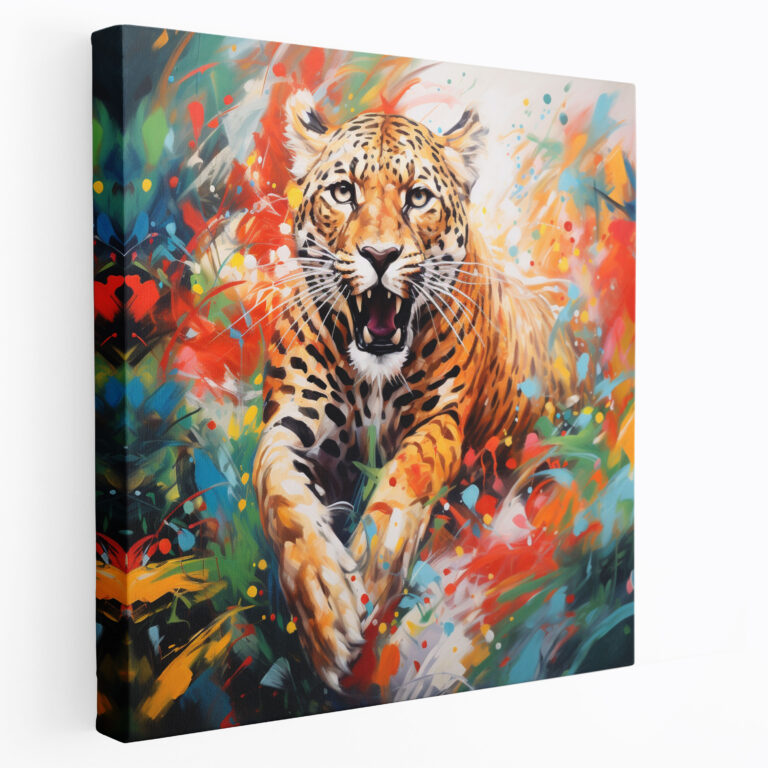 Cheetah Wall Art - Dynamic Jungle - Cheetah, Canvas Print, Cheetah Wall Decoration, Canvas Wall Art