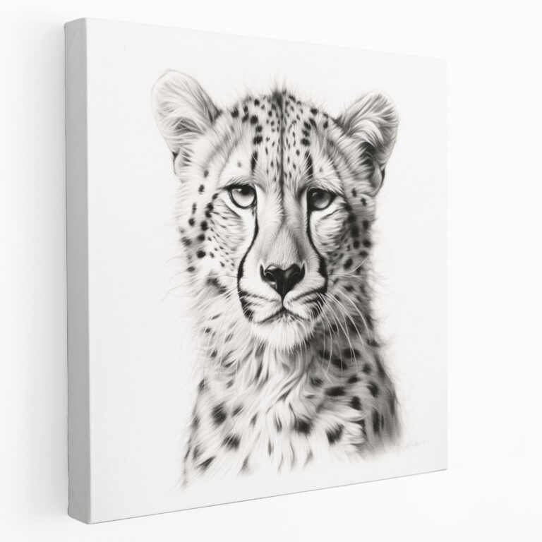 Cheetah Canvas Print - Intricate Details - Cheetah, Cheetah Wall Decoration, Canvas Print, Home Decoration