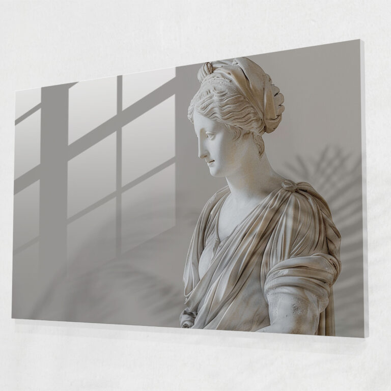 Classicism Wall Decoration: Neoclassical Woman - Classicism, Glass Art, Glass Print, Modern Art