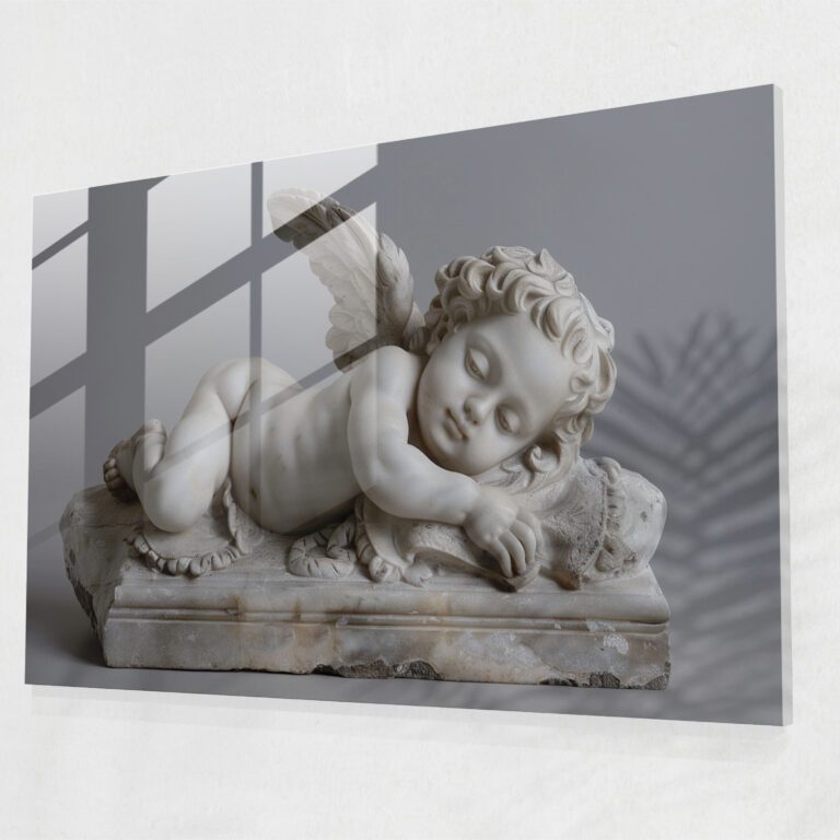 Classicism Home Decoration: Renaissance Cherub - Classicism, Glass Print, Glass Art, Glass Wall Art