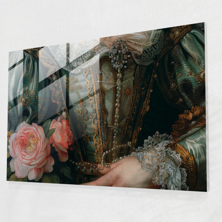 Classicism Wall Decoration: Baroque Noblewoman - Classicism, Glass Wall Art, Wall Decoration, Glass Art