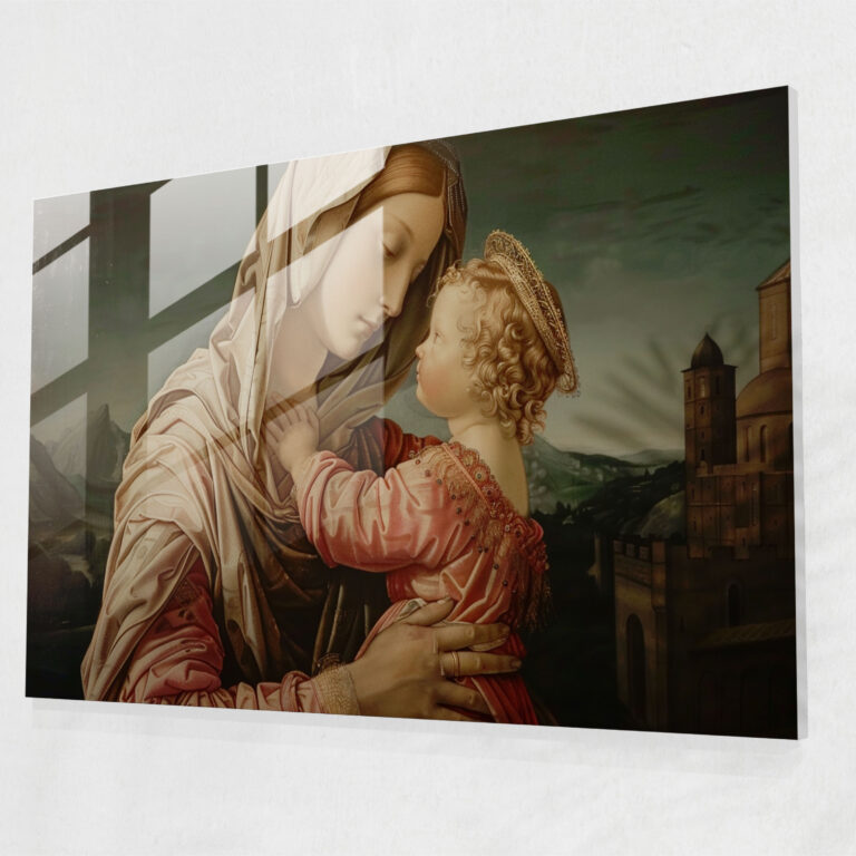 Classicism Glass Wall Art Madonna And Child - Classicism, Wall Decoration, Home Decoration, Renaissance Painting