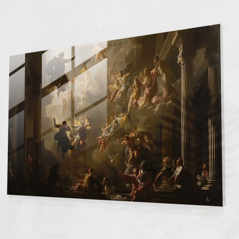 Classicism Glass Print Baroque Painting - Classicism, Rich Colors, Wall Decoration, Classic Art