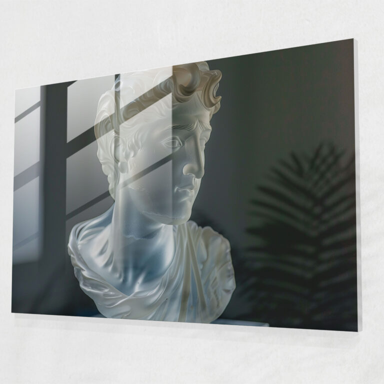 Classicism Glass Art - Classical Bust Portrait - Classicism, Glass Wall Art, Glass Art, Wall Decoration