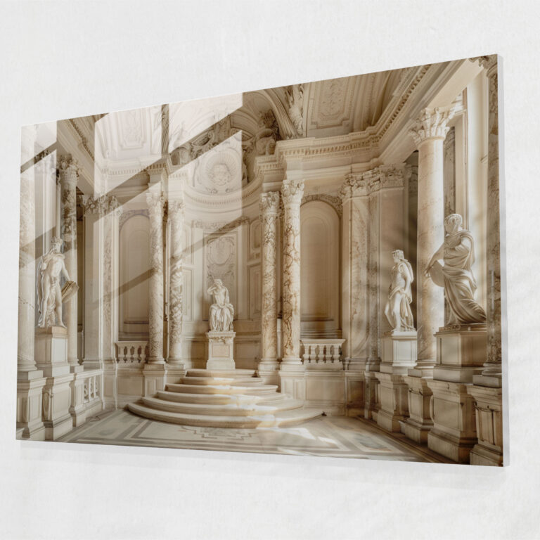 Classicism Modern Art: Baroque Architecture - Classicism, Modern Art, Glass Print, Glass Art