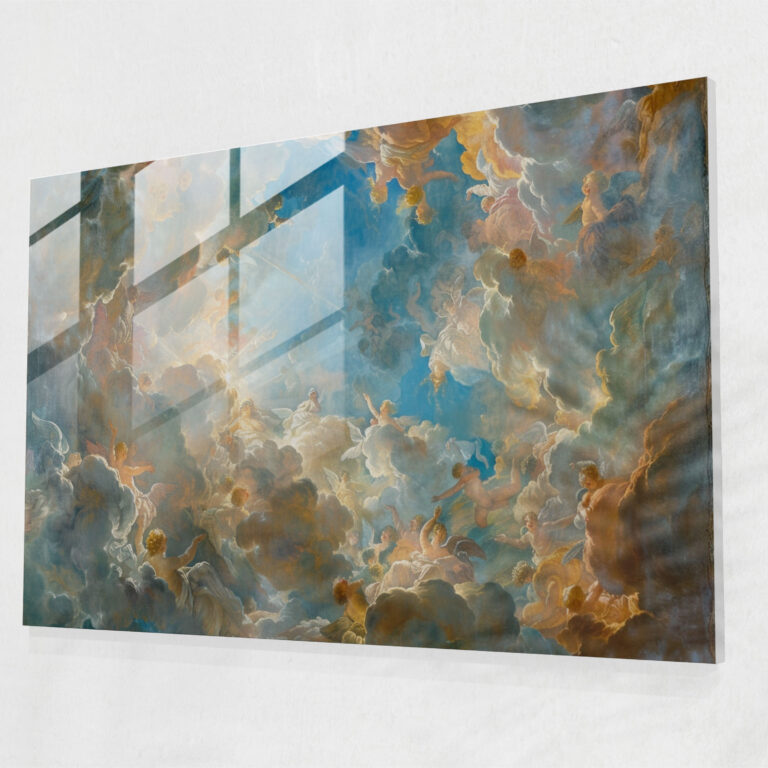 Classicism Glass Art - Rococo Paintings Glass Print - Classicism, Classicism, Glass Wall Art, Glass Print