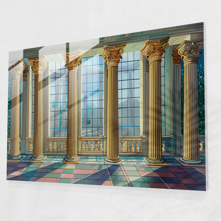 Classicism Glass Wall Art - Classicism, Glass Wall Art, Timeless Beauty, Greek Architecture