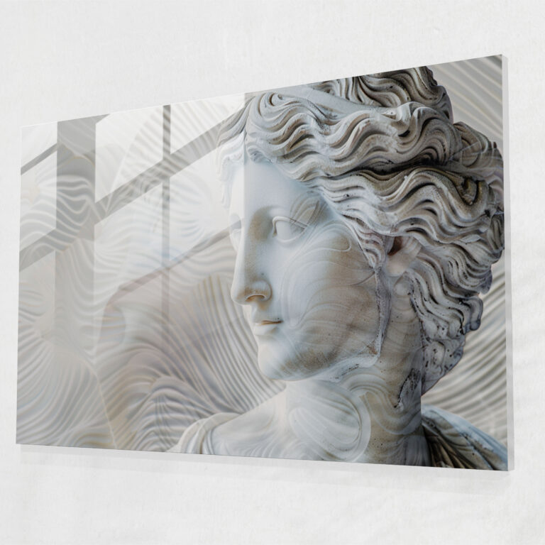 Classicism Glass Print Wall Decoration - Classicism, Classical Sculpture, Goddess, Glass Print