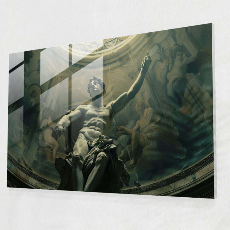 Classicism Glass Print - Symbolic Allegory - Classicism, Glass Wall Art, Wall Decoration, Glass Print