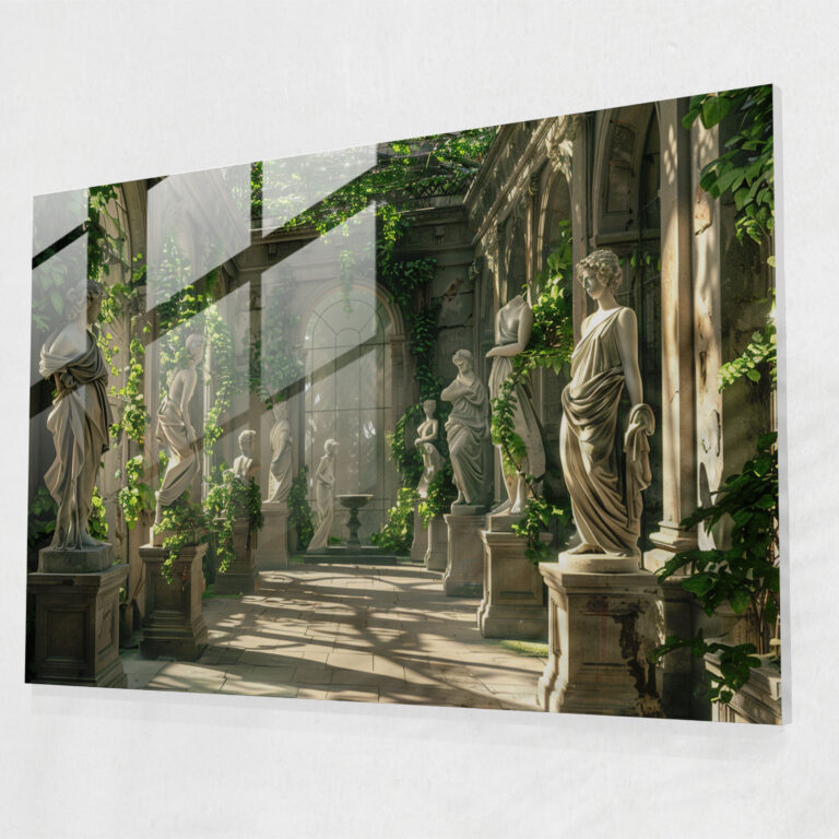 Classicism Glass Wall Art - Grand Garden Statues - Classicism, Glass Wall Art, Home Decoration, Classicism