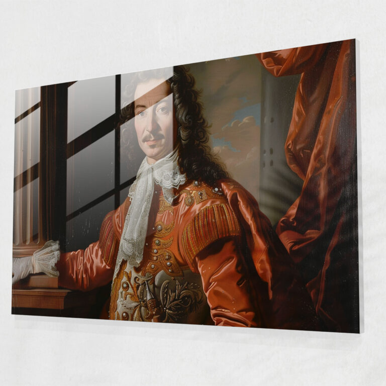 Classicism Glass Print - Nobleman Portrait - Classicism, Wall Decoration, Art, Refinement