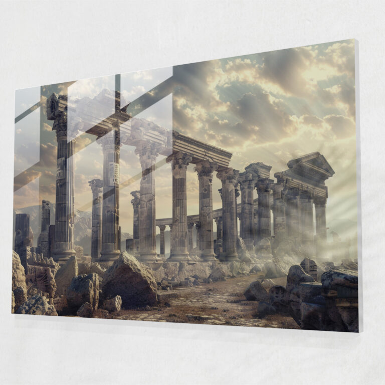 Classicism Glass Art - Ancient Ruins - Classicism, Glass Art, Home Decoration, Statement