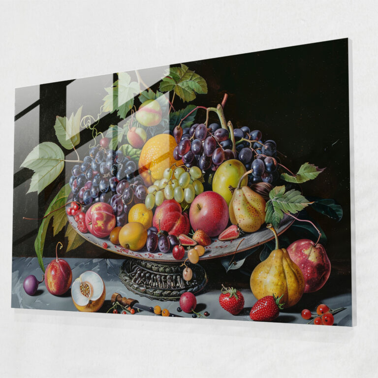 Classicism Glass Wall Art - Still Life Fruits - Classicism, Classicism, Fruits, Home Decoration